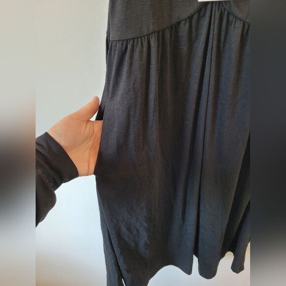 NEW Black Sundress Pockets Gold Chain Sleeveless Summer Beach Vacation Yacht S - Picture 9 of 10